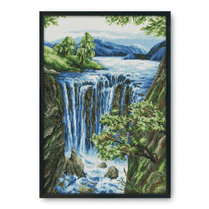 Waterfall(36*50CM) 14CT stamped cross stitch