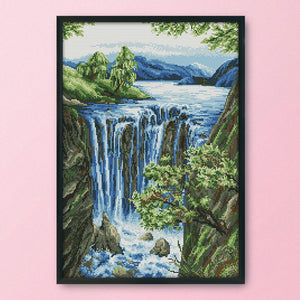 Waterfall(36*50CM) 14CT stamped cross stitch