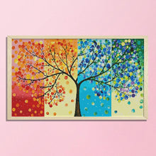 Load image into Gallery viewer, Joy Sunday Seasons Fortune Tree(64*41CM) 14CT stamped cross stitch
