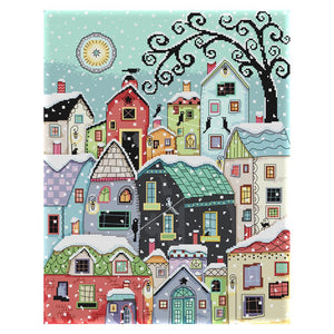 Joy Sunday Street Scenery Landscape(40*48CM) 14CT stamped cross stitch