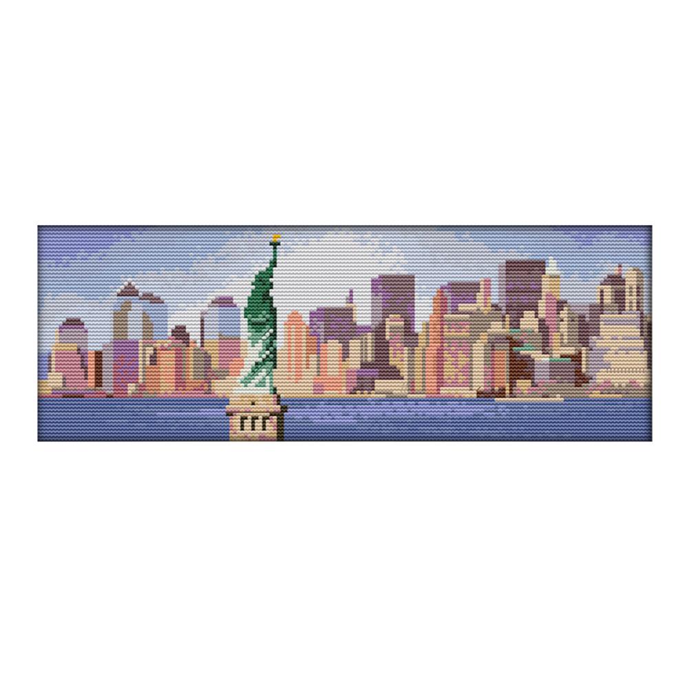 Joy Sunday Statue of Liberty(38*16CM) 14CT stamped cross stitch