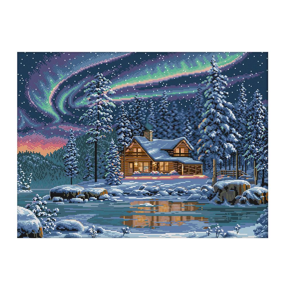 Scenery Landscape Lights(55*43CM) 14CT stamped cross stitch