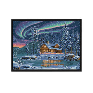 Scenery Landscape Lights(55*43CM) 14CT stamped cross stitch