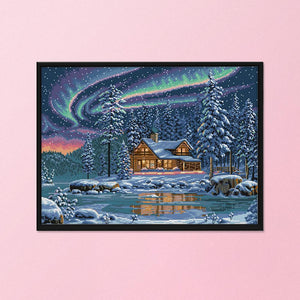 Scenery Landscape Lights(55*43CM) 14CT stamped cross stitch