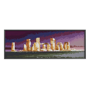 Joy Sunday Stonehenge(37*16CM) 14CT stamped cross stitch