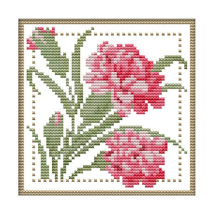 Joy Sunday Months Flower January(17*17CM) 14CT stamped cross stitch