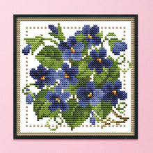 Load image into Gallery viewer, Joy Sunday Months Flower February(17*17CM) 14CT stamped cross stitch
