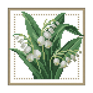 Joy Sunday Months Flower May(17*17CM) 14CT stamped cross stitch