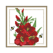 Load image into Gallery viewer, Joy Sunday Months Flower August(17*17CM) 14CT stamped cross stitch
