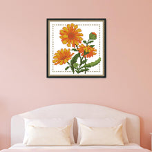 Load image into Gallery viewer, Joy Sunday Months Flower October(17*17CM) 14CT stamped cross stitch
