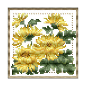 Joy Sunday December Flower(17*17CM) 14CT stamped cross stitch