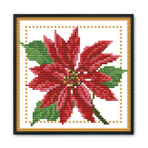 Joy Sunday December Flower(17*17CM) 14CT stamped cross stitch