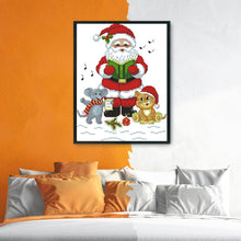 Load image into Gallery viewer, Christmas Santa Claus Cat(24*28CM) 14CT stamped cross stitch
