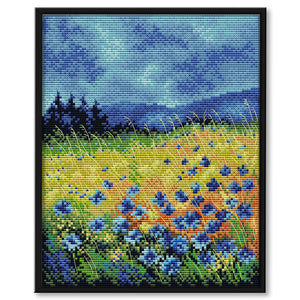 Joy Sunday Colorful Mountain Flower(30*26CM) 14CT stamped cross stitch