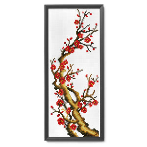 Flowers Plum(20*40CM) 11CT stamped cross stitch