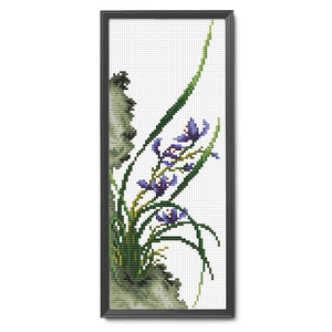 Flowers Orchid(20*40CM) 11CT stamped cross stitch