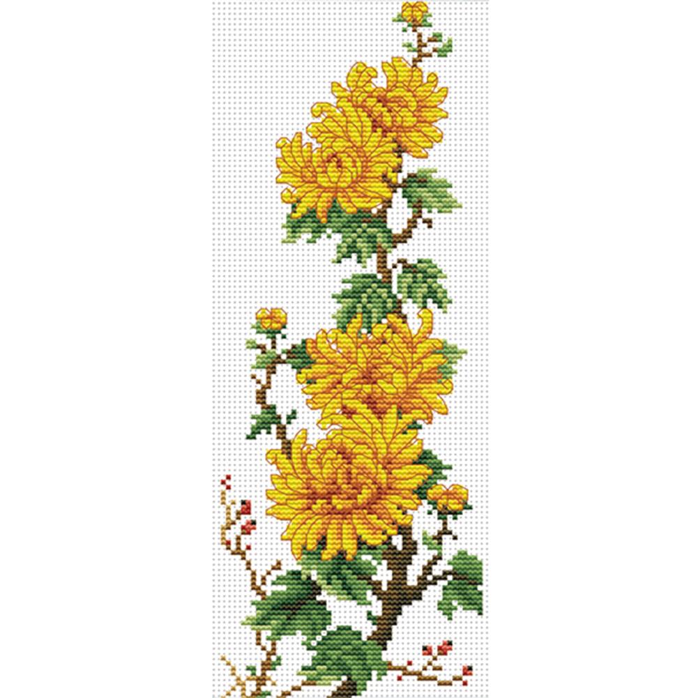 Chrysanthemum(20*40CM) 11CT stamped cross stitch