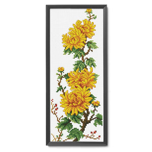 Chrysanthemum(20*40CM) 11CT stamped cross stitch