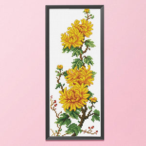 Chrysanthemum(20*40CM) 11CT stamped cross stitch