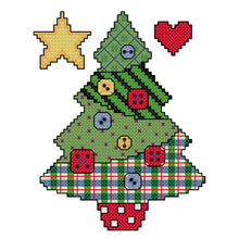 Load image into Gallery viewer, Christmas Button(14*17CM) 14CT stamped cross stitch
