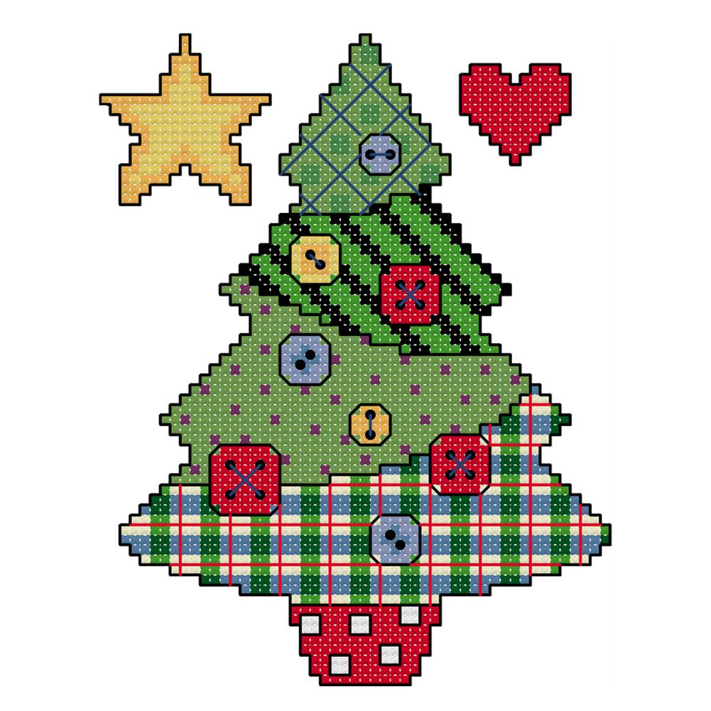 Christmas Button(14*17CM) 14CT stamped cross stitch