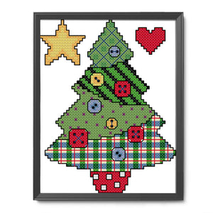 Christmas Button(14*17CM) 14CT stamped cross stitch