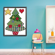 Load image into Gallery viewer, Christmas Button(14*17CM) 14CT stamped cross stitch
