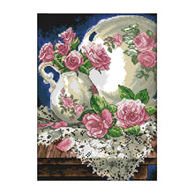 Load image into Gallery viewer, Joy Sunday Vase and roses(21*30CM) 14CT stamped cross stitch
