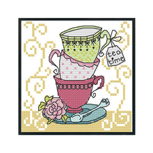 Load image into Gallery viewer, Joy Sunday Teacup(15*14CM) 14CT stamped cross stitch
