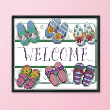 Load image into Gallery viewer, Joy Sunday Cross-Stitch Welcome(21*18CM) 14CT stamped cross stitch
