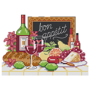 Joy Sunday Wine(21*16CM) 14CT stamped cross stitch