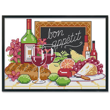 Load image into Gallery viewer, Joy Sunday Wine(21*16CM) 14CT stamped cross stitch
