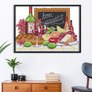 Joy Sunday Wine(21*16CM) 14CT stamped cross stitch