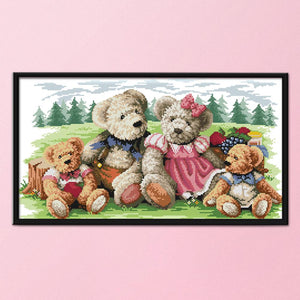 Joy Sunday Little Bear(52*31CM) 14CT stamped cross stitch