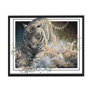 Joy Sunday Animal Tiger(44*36CM) 14CT stamped cross stitch