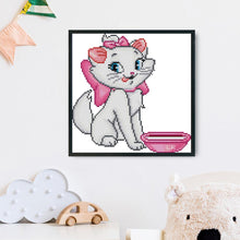 Load image into Gallery viewer, Pink Cat(22*22CM) 14CT stamped cross stitch
