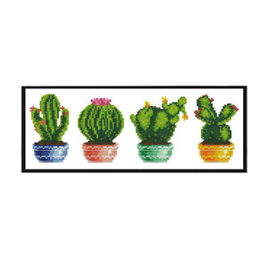 Joy Sunday Plants(34*16CM) 14CT stamped cross stitch