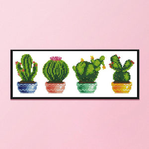 Joy Sunday Plants(34*16CM) 14CT stamped cross stitch