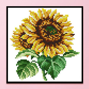 Flowers Sunflower(17*17CM) 14CT stamped cross stitch