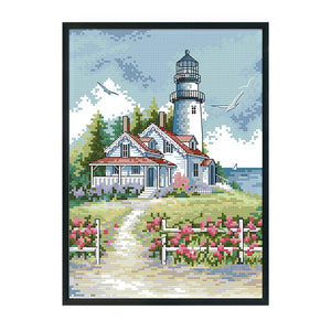 Joy Sunday Lighthouse(21*30CM) 14CT stamped cross stitch