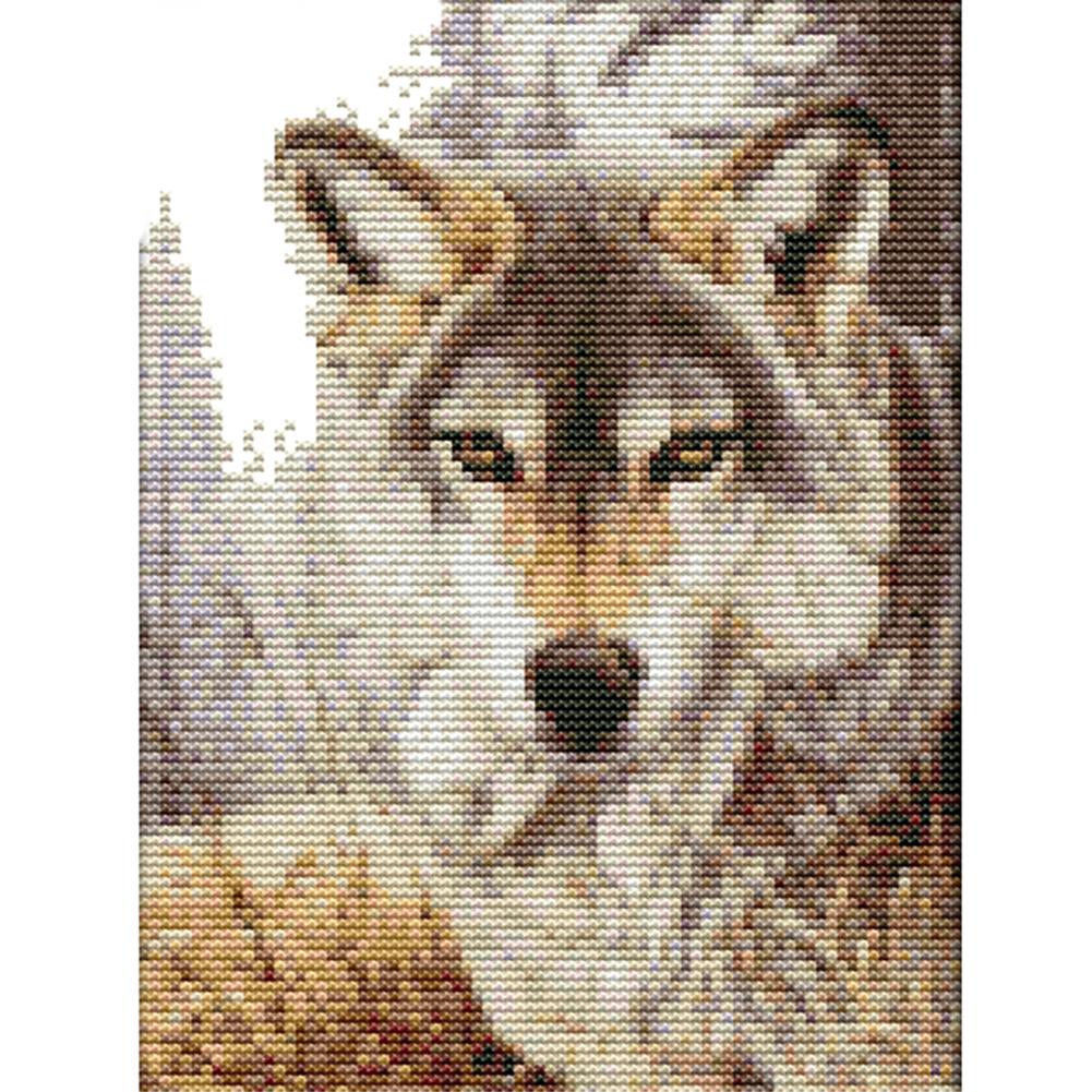 Joy Sunday Wolf Spirit(19*27CM) 14CT stamped cross stitch