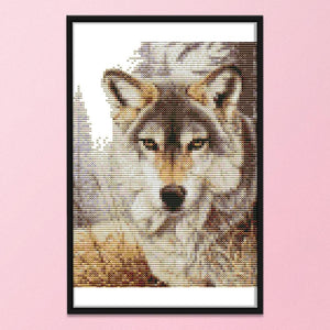 Joy Sunday Wolf Spirit(19*27CM) 14CT stamped cross stitch