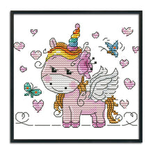 Load image into Gallery viewer, Joy Sunday Cartoon Horse(16*14CM) 14CT stamped cross stitch
