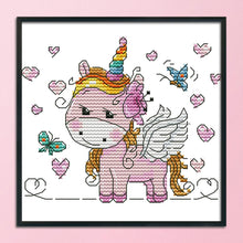 Load image into Gallery viewer, Joy Sunday Cartoon Horse(16*14CM) 14CT stamped cross stitch
