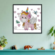 Load image into Gallery viewer, Joy Sunday Cartoon Horse(16*14CM) 14CT stamped cross stitch
