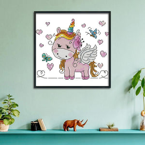 Joy Sunday Cartoon Horse(16*14CM) 14CT stamped cross stitch