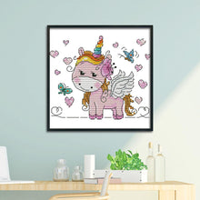 Load image into Gallery viewer, Joy Sunday Cartoon Horse(16*14CM) 14CT stamped cross stitch

