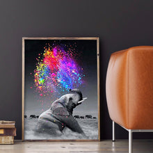 Load image into Gallery viewer, Elephant Spraying 30*40CM full round DRILL diamond painting
