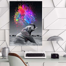 Load image into Gallery viewer, Elephant Spraying 30*40CM full round DRILL diamond painting
