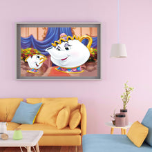 Load image into Gallery viewer, Cartoon Teapot 40x30cm(Canvas) full round drill diamond painting
